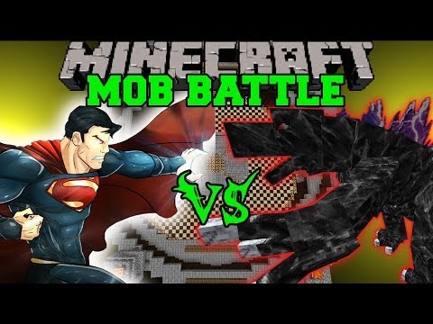 MOBZILLA VS SUPERMAN - Minecraft Mod Battles - Mob Battles - Superheroes Unlimited Mods
