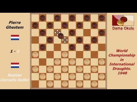 Reinier Cornelis Keller - Pierre Ghestem. World Championship in International Draughts- 1948.
