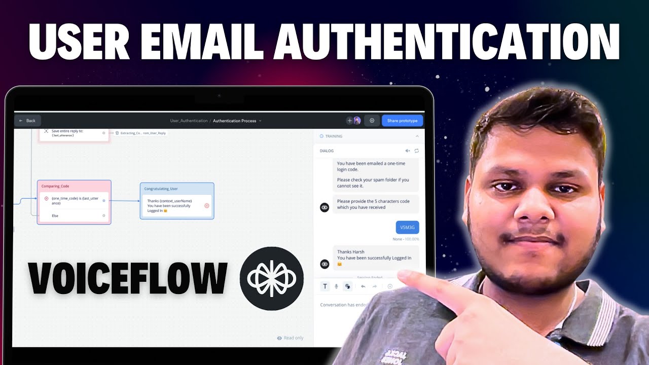 Email Login Authentication Setup in Voiceflow