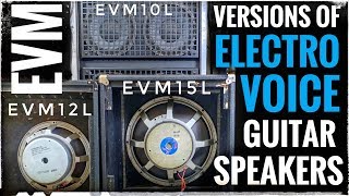 Video thumbnail for EVM12L, EVM15L, EVM10L - The Versions of ElectroVoice Guitar Speakers by Johan Segeborn