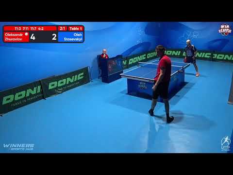 01:30 Oleksandr Zhuravlov 3 - 1 Oleh Stasevskyi West 7 WIN CUP 07.12.2022 | TABLE TENNIS WINCUP