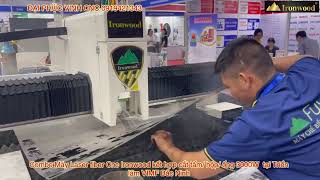 máy cắt Laser sợi Quang cnc ironwood 3kw kết hợp cắt ống hộp