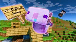 50 Blocks jump in MINECRAFT! 🤣& best funny animations!