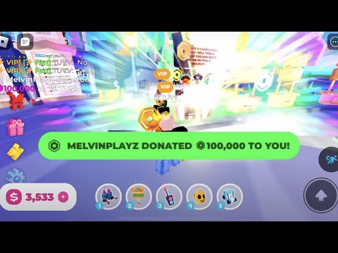 My first nuke in pls donate!🤯😱 100,000 robux W MELVIN