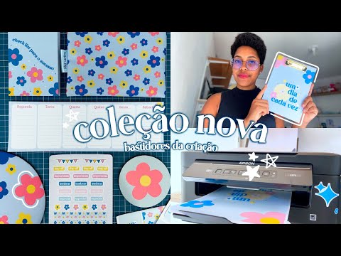 studio vlog ✨ produzindo o novo lançamento da papelaria, a coleção meu home office organizado