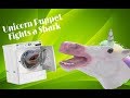 UNICORN PUPPET ATTACKS SHARK PUPPET