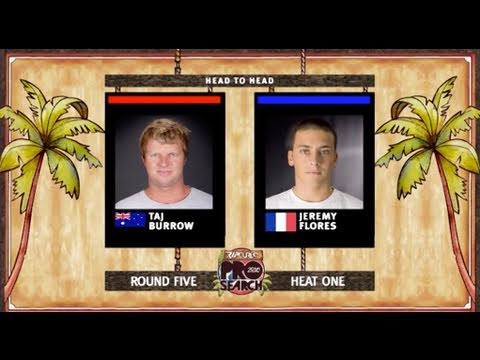 Round 5, Heat 1 - Taj Burrow vs Jeremy Flores