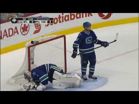 Canucks Weird Own Goal VS Montreal Canadiens 2013/10/12 (HD)