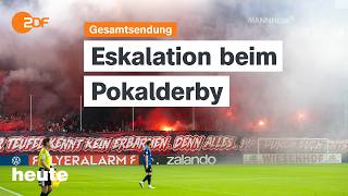 heute 19:00 Uhr vom 22.08.2026 Skandal-Derby, Wadephul in Kiew, Merz besucht Waldbrandgebiet