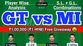 GT vs MI Dream11 Team | GT vs MI Dream11 IPL T20 06 May | GT vs MI Dream11 Today Match Prediction