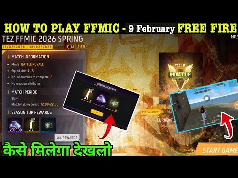 How To Start Free Fire India Cup Kaise Khele | TEZ FFMIC 50000 Diamond Kaise Milega FreeFire 9 Feb.