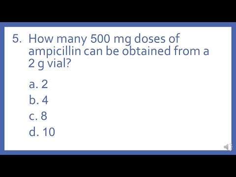 PTCB PTCE Practice Test Question 5 - Drug mg to grams Math (Pharmacy Technician CPhT Test Prep)