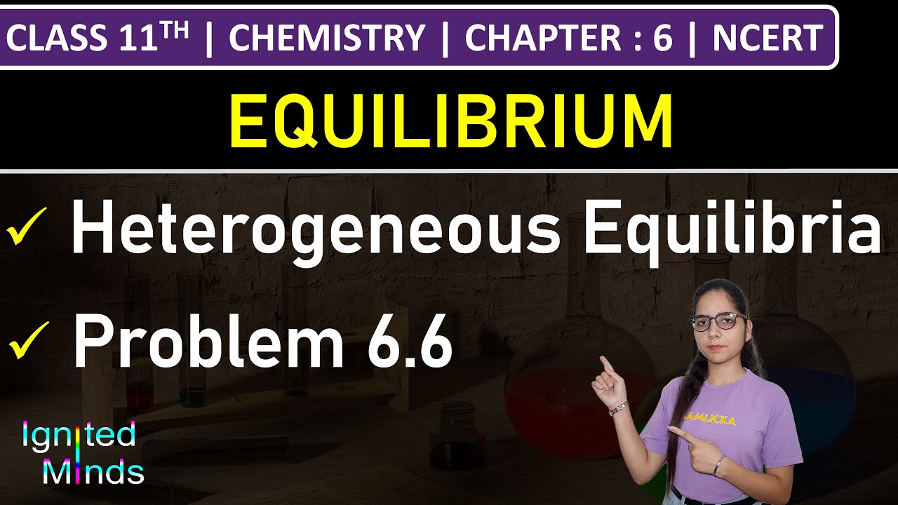 Class 11th Chemistry | Heterogeneous Equilibria | Problem 6.6 | Chapter 6: Equilibrium | NCERT