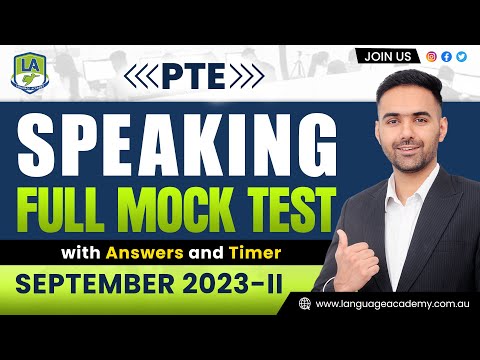 PTE Speaking Full Mock Test with Answers | September 2023-II | LA Language academy PTE NAATI IELTS