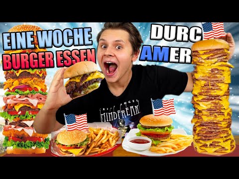 A WEEK OF ONLY BURGER EATING 2.0 THROUGHOUT AMERICA🍔😨 - BEST BURGER OF MY LIFE😍 (SELF EXPERIMENT)