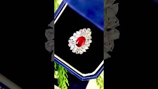 😍wow, 2.13CT PIGEON BLOOD RUBY &amp; DIAMOND &amp; 18K GOLD RING. No treatment. GRS certificate. For love🎁