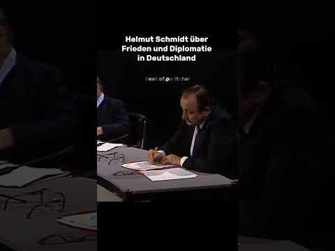 Helmut Schmidt über Frieden und Diplomatie in Deutschland #politik #helmutschmidt #frieden