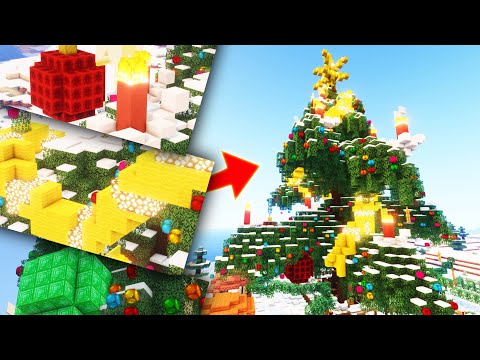 Christmas Tree in Minecraft - Timelapse #Shorts