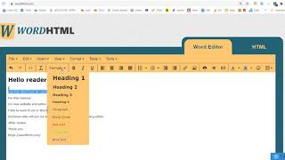 Word Text to HTML converter free | Convert plain text to clean html | Online free tool wordhtml.com
