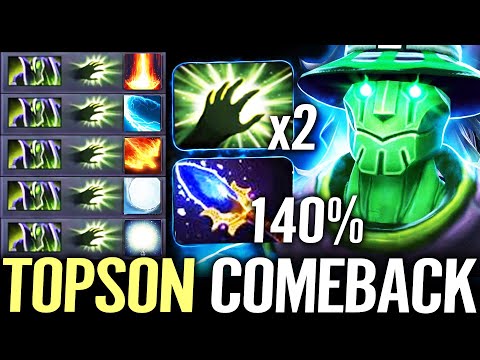 🔥 TOPSON Rubick MID 0/3/0 Comeback — Aghanim + Octarine 2x Stolen Spell MASTER Play Dota 2 Pro