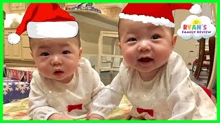 Christmas Morning 2016 Opening Presents Surprise Family Fun Baby 1st Christmas Ryan&#39;s Family Review
