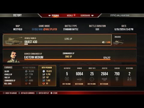 World of Tanks console: Amazing, first game in the CW obj 430 U