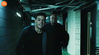 Rooftop swimming pool scene - The Amateur 2025 (action,thriller)
