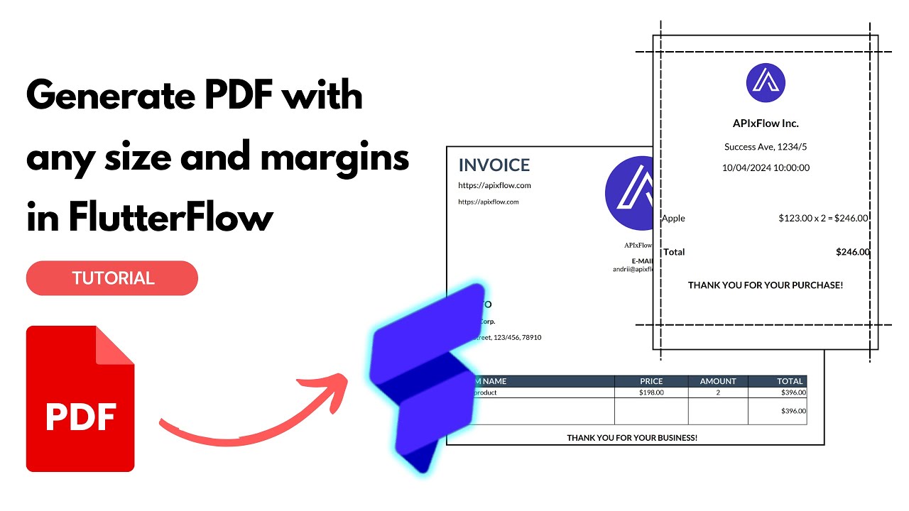Generate PDF with any size and margins in FlutterFlow