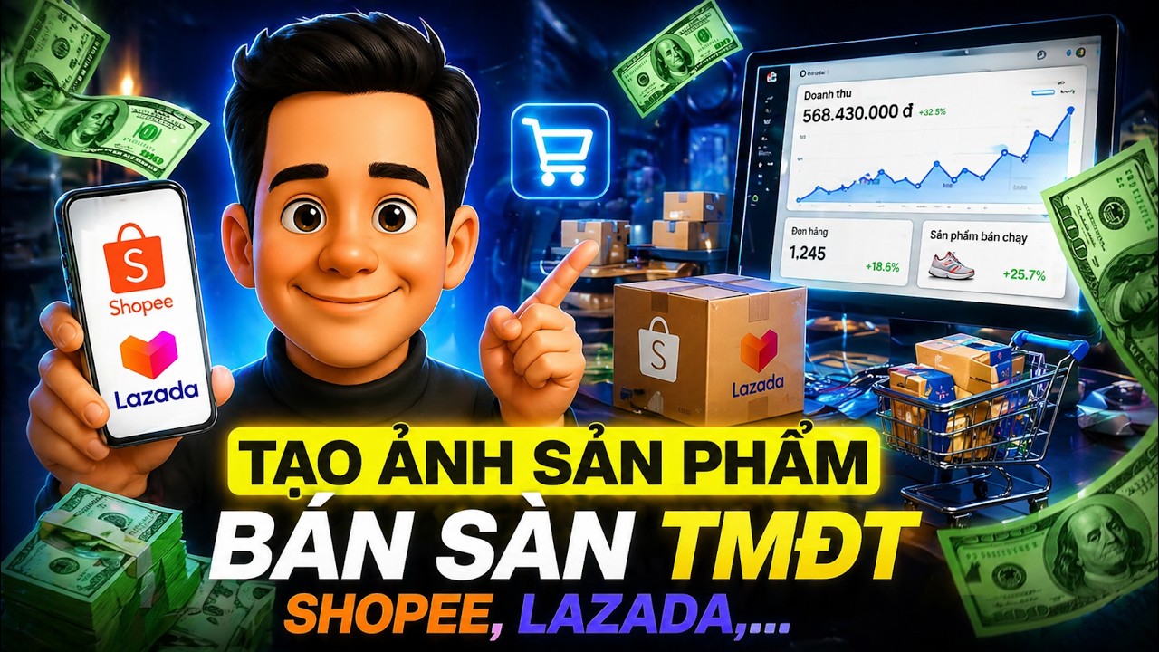 VIDEO 6: Tạo ảnh sản phẩm bán sàn TMĐT