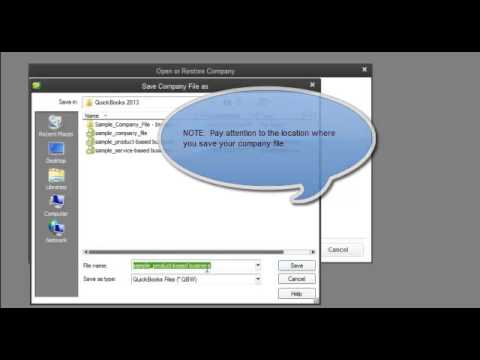 How to restore a Quickbooks Backup file