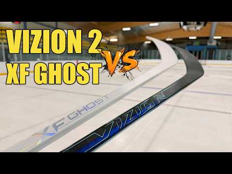 CCM Vizion 2 vs XF Ghost (White & Black) Hockey Stick Review