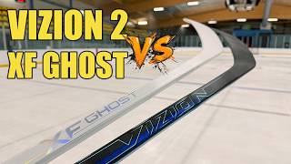 CCM Vizion 2 vs XF Ghost (White & Black) Hockey Stick Review