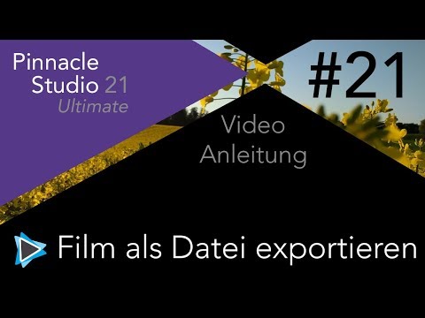 Film als Datei exportieren Pinnacle Studio 21 Deutsch Video Tutorial #21