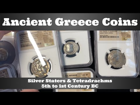 Nice Group of Ancient Greece Coins - Silver Staters & Tetradrachms - NGC Ancients Open Box