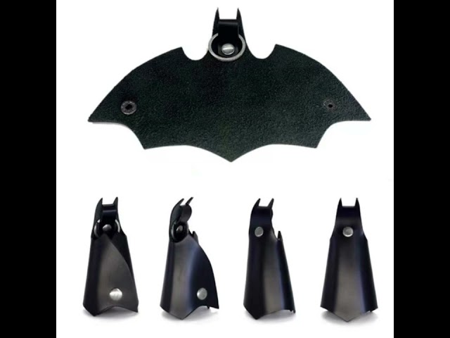 Vídeo relacionado con COYUN 2pcs funda para llaves de piel sintética,Llavero Batman, funda para llaves de piel sintética de Batman, llavero de murciélago, llavero de cuero para coche, organizador de llaves, negro