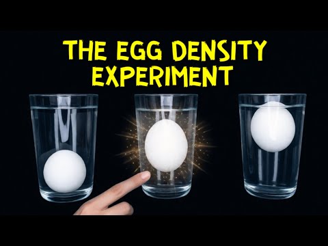 The Egg Density Experiment: Three Fates of One Egg! Control Buoyancy with Salt and Water! 