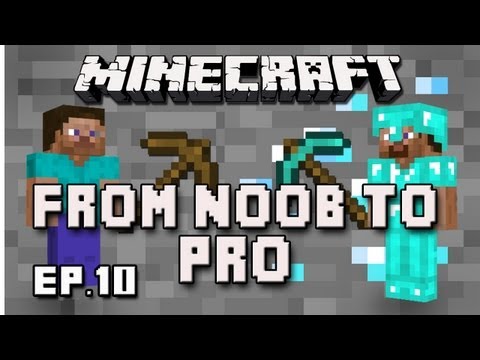Minecraft:  From Noob To Pro  Part 10   (How To Build A Mine Shaft And Ladders)
