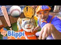 Blippi Visits A Baseball Stadium Blippi Learning Videos For Kids