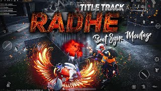 Radhe Title Track Best Beat Sync Edit Pubg Mobile 