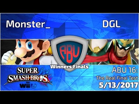 ABU 16: Monster_ (Mario) vs. DGL (Falcon)  - SSB4 Singles Winners Finals