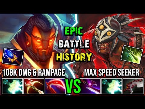 EPIC Battle in DotA History!!! Hybrid Build Physical Ember 108k Damage Vs Max Speed Bloodseeker