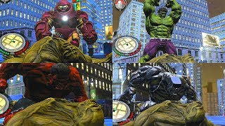 Hulk Beats Down Abomination with ALL SKINS - The Incredible Hulk Game (2008)