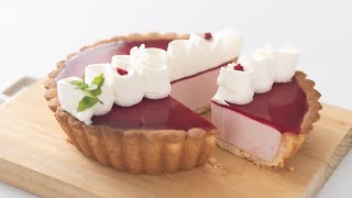 ラズベリーのレアチーズタルトの作り方 Raspberry Cheesecake Tart|HidaMari Cooking