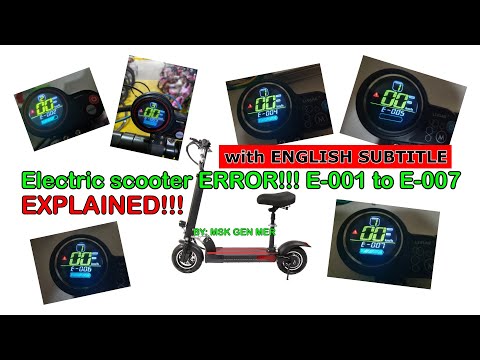 ELECTRIC SCOOTER ERROR E-001 E-002 E-003 E-004 E-005 E-006 E-007 EXPLAINED MOBER S10 FIIDO DYU EKSPH