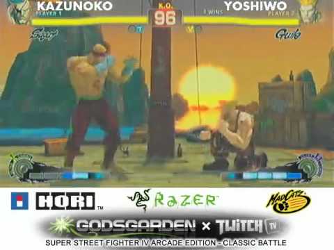 Kazunoko (Sagat) vs. Yoshiwo (Guile) SSF4:AE