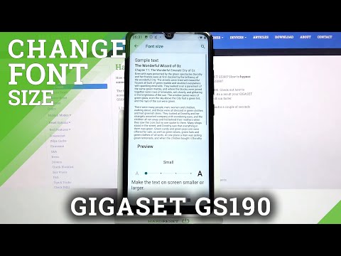 GIGASET GS190 and Display Font Settings - Manage Text Size