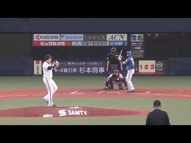 【2回表】ファイターズ・山縣秀 嬉しいプロ入り初ヒットをショートへの内野安打で決める!! 2025年4月18日 オリックス・バファローズ 対 北海道日本ハムファイターズ