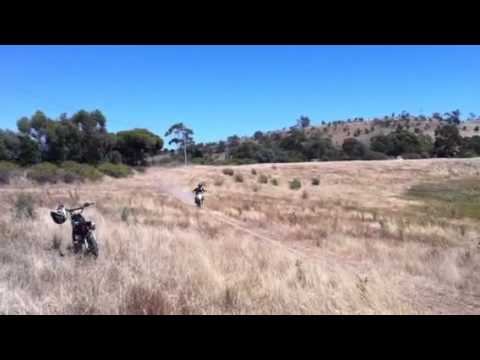 Bigg Sacc on Jazzys dirt bike