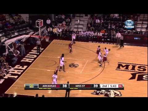 02/03/2013 Arkansas vs Miss State Women's Basketball Highlights