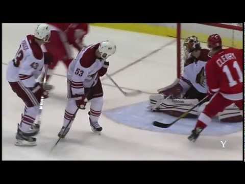 Pavel Datsyuk saucer pass to Franzen goal vs Phoenix Coyotes.Jan.12.2012.